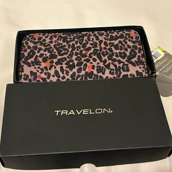 No Brand Accessories - NIB Travelon RFID Blocking Zip-Around Wallet - Leopard Print